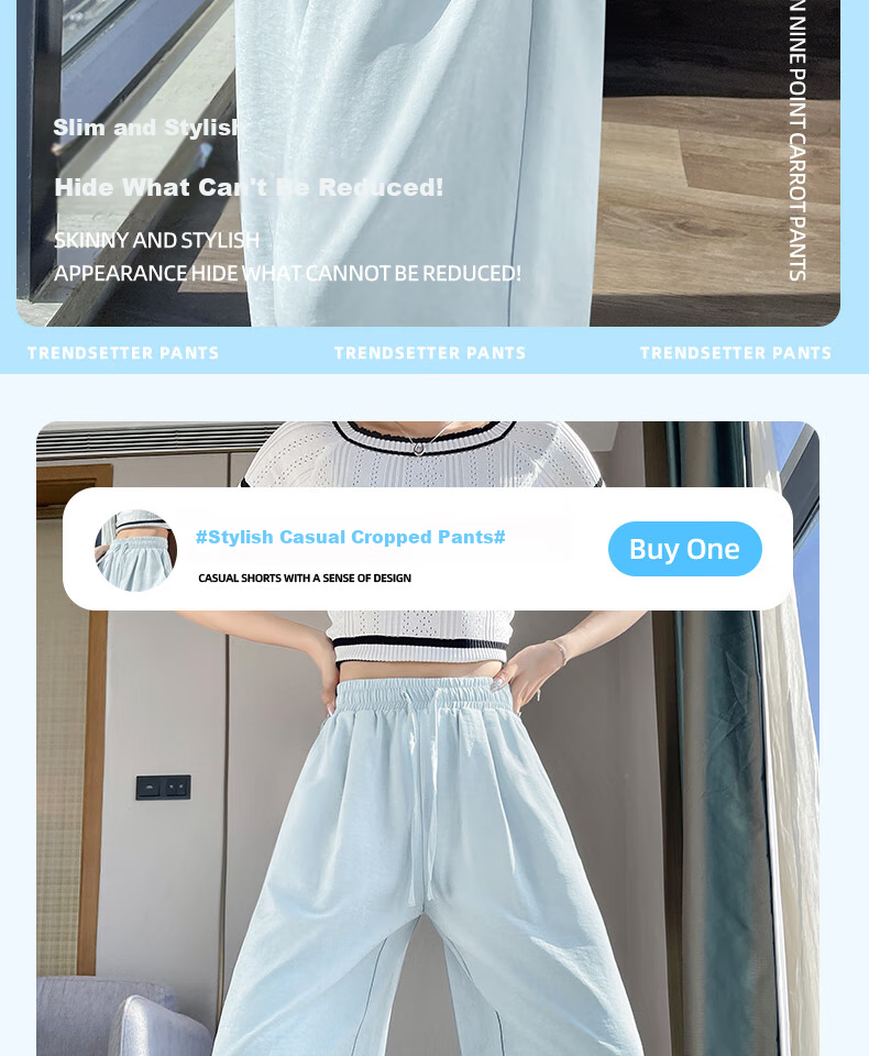 Huili Wide-Leg Pants for Women, 2026 New Summer Style, High-Waisted Draping Ice Silk Yamamoto Pants, Petite Nine-Point Harem Carrot Pants 1