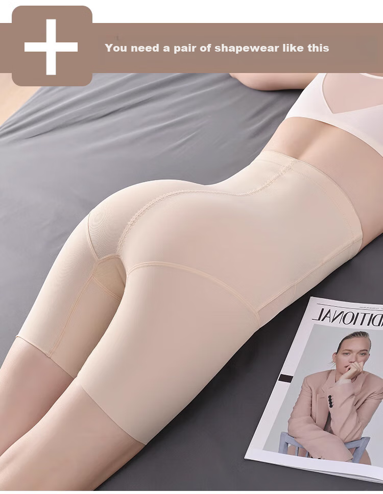 LangSha High-Waisted Seamless Shapewear Shorts for Women, Postpartum Butt-Lifting And Tummy Control Body Shaper Safety Shorts M 3