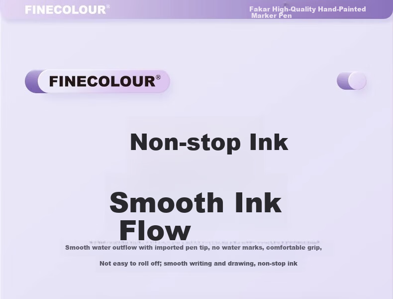 FINECOLOUR 3rd Generation Alcohol-Based Dual-Tip Markers, 48 Colors, Transparent Pen Case Set, Art Sketching Watercolor Pens, Art Education Drawing Pens 10