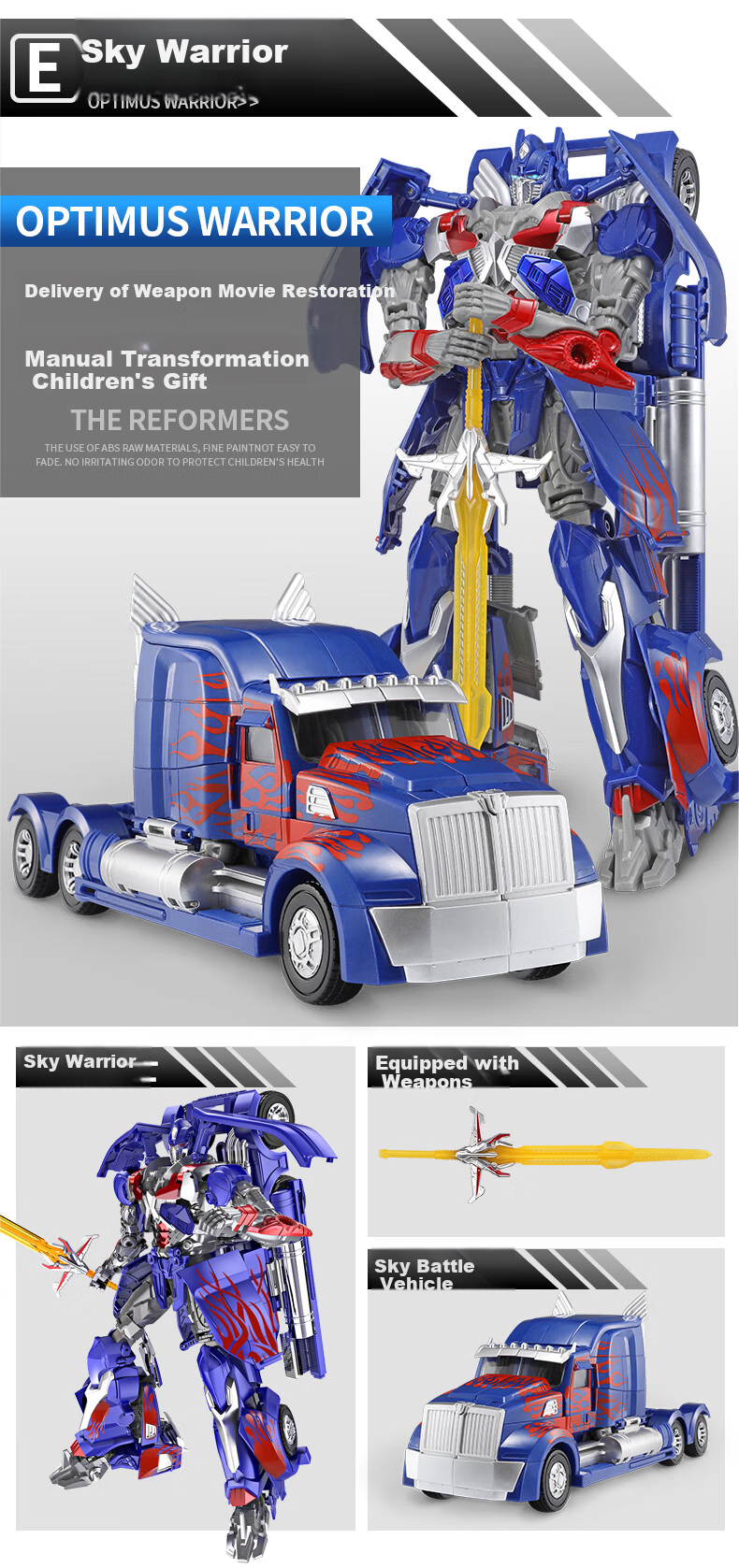 Tangmi TEMI Transforming Toy Robot, Transformers, Bumblebee, Darkwing, Car Man, Children's Birthday Gift for Boys 10
