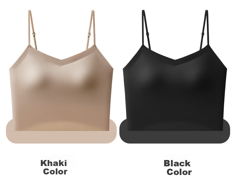 GUJIN Ice Silk Camisole Tank Top for Women with Built-In Bra Pads, Can Be Worn Alone Or As Outer Layer, Slim-Fit Undershirt, Lightweight And Comfortable without Needing A Bra 16