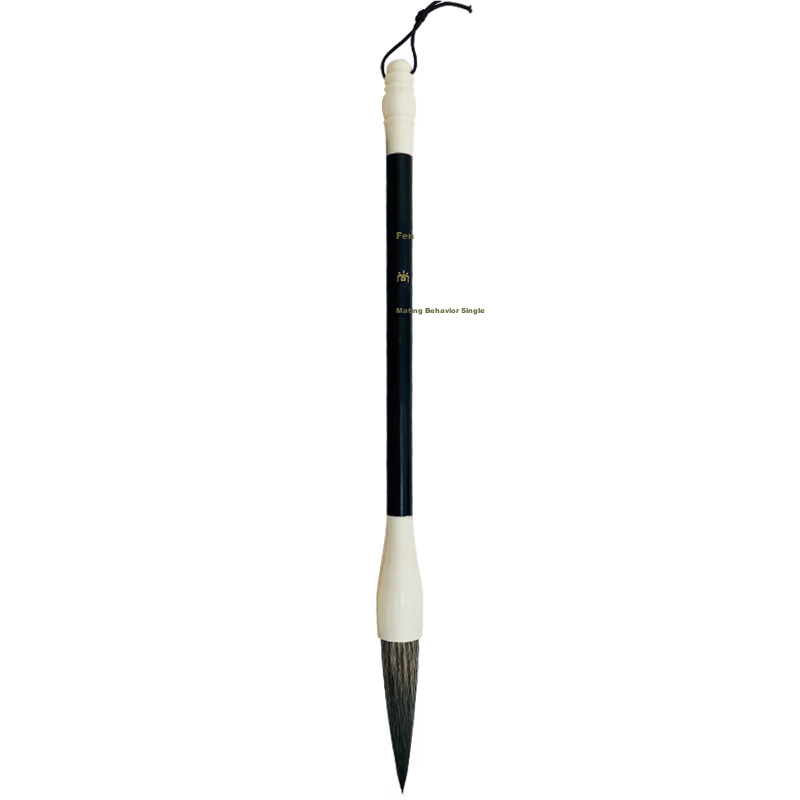 Fenshang Calligraphy Brush from Four Treasures of The Study, Gray Tail for Running Script, Long-Handled Brush for Cursive Script, Regular Script, Seal Script, Large Characters, Couplets, And Chinese Painting, 7cm Sharp Tip