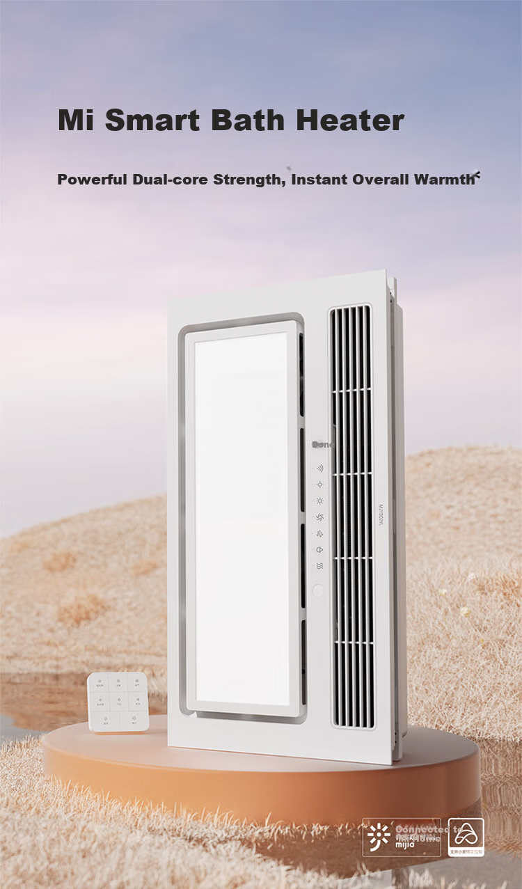 Mijia Smart Bathroom Heater, Dual-Core Multifunctional Wind Heating And Lighting, Rapid Temperature Rise, Intelligent Control, 2400W Standard Versio 1