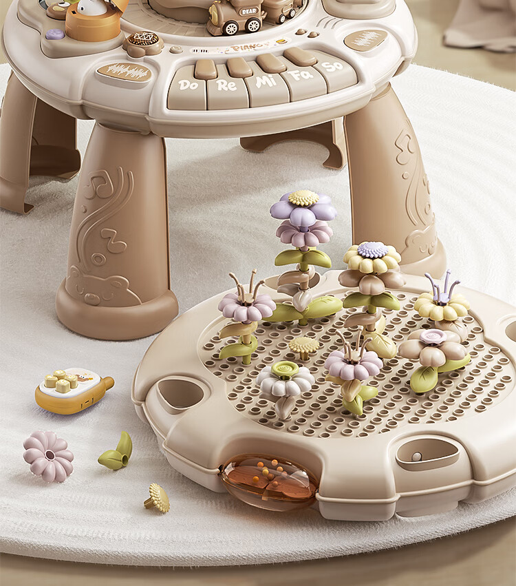 BEN NI Baby Toy 1-3 Years Game Table Building Blocks Table Educational Busy Board Hand Drum Electronic Keyboard Children's Day Gift 3