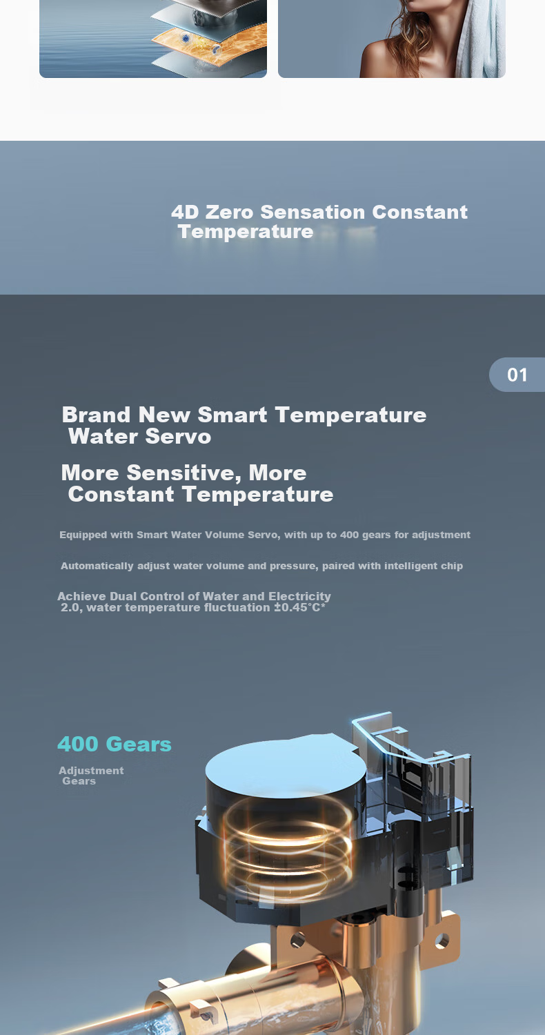 PHILIPS Instant Electric Water Heater, Colored Embossed Glass Screen, 8500W Rapid Heating, Stepless Variable Frequency, Subsidy 15%, Constant Temperature Water Servo, AWH1062/93(85HB) 2