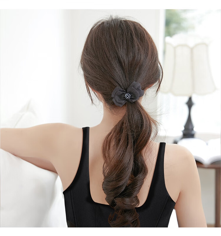 CHIMERA High-Elasticity Durable Double-Layer Elastic Mesh Butterfly Hair Tie Ponytail Holder for Women, Mid-Autumn Festival Gift 4