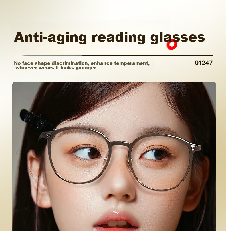 Pulais Reading Glasses for Women, Imported Comfortable Anti-Blue Light Fashionable Elegant Middle-Aged And Elderly Presbyopic Glasses 01247 2.5 Diopter 1