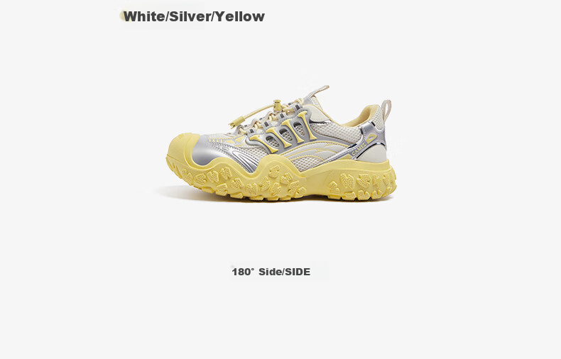 CAMEL Women's Hiking Shoes, Version 2.0 Mecha Edition, Outdoor Ugly-Cute Shoes, L25M202007W, Beige/silver/blue (Mesh), Size 35 59