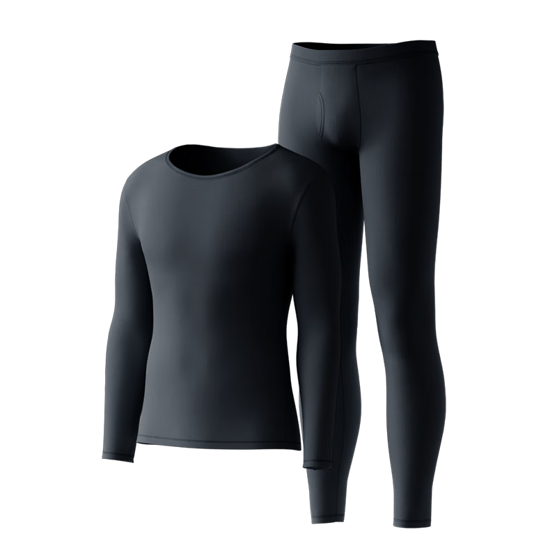 HLA [Xiao Huo Air8] Thermal Underwear Unisex Double-Sided Fleece 230g Antibacterial Heating Patch Autumn Shirt and Pants Set