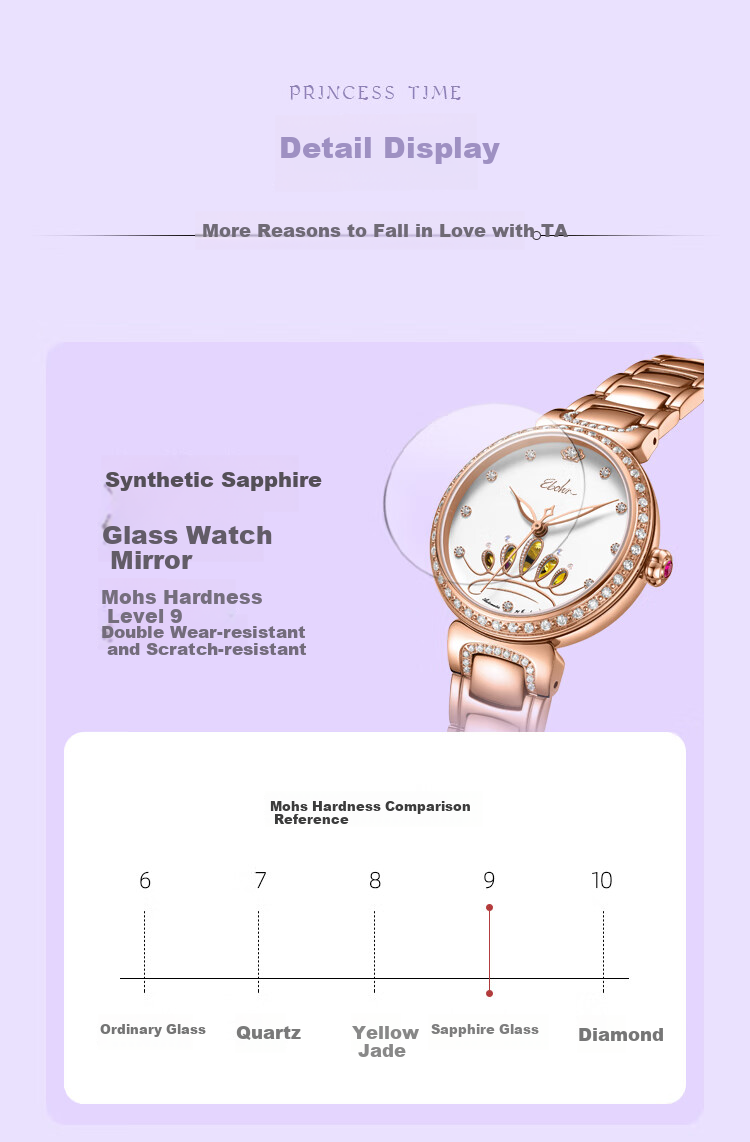 EBOHR Women's Watch, Butterfly Love Flower Crown Skeleton Ladies Mechanical Watch, Birthday Mid-Autumn Festival Gift, 36530120, for Girlfriend 12