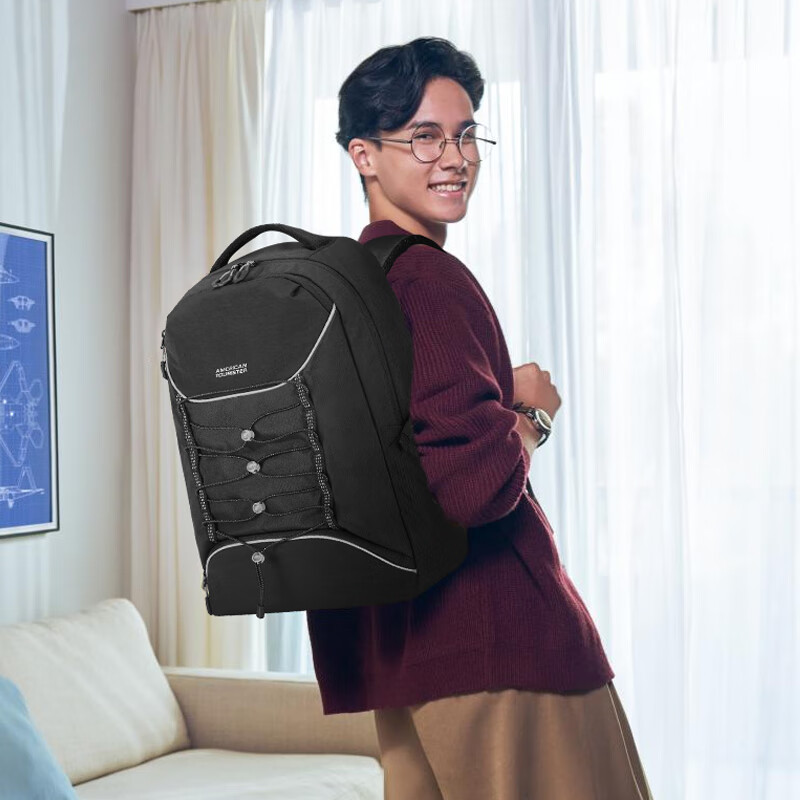 AMERICAN TOURISTER Backpack, Fashionable Casual Sports Storage Bag, Large Capacity Backpack, NA8*09001 Black