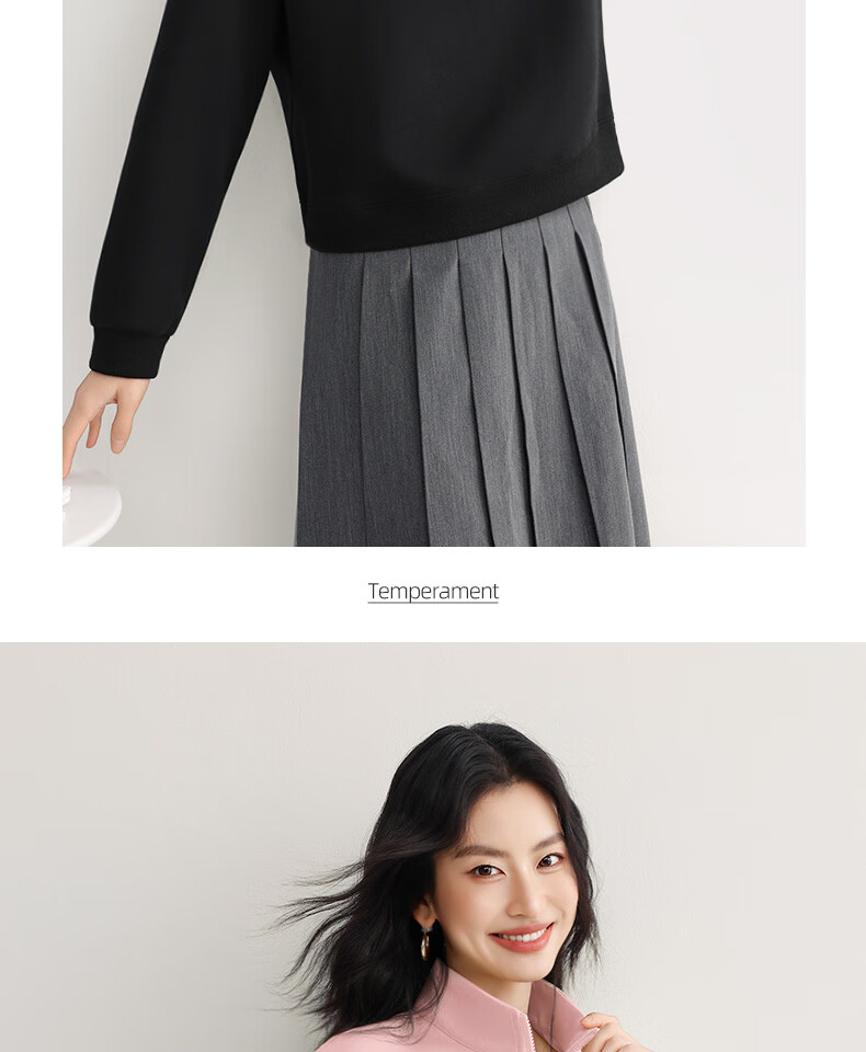 Urban Beauty Women's Short Hoodie 2026 New Spring Autumn Half-Zip Polo Collar Jacket for Petite Women 6