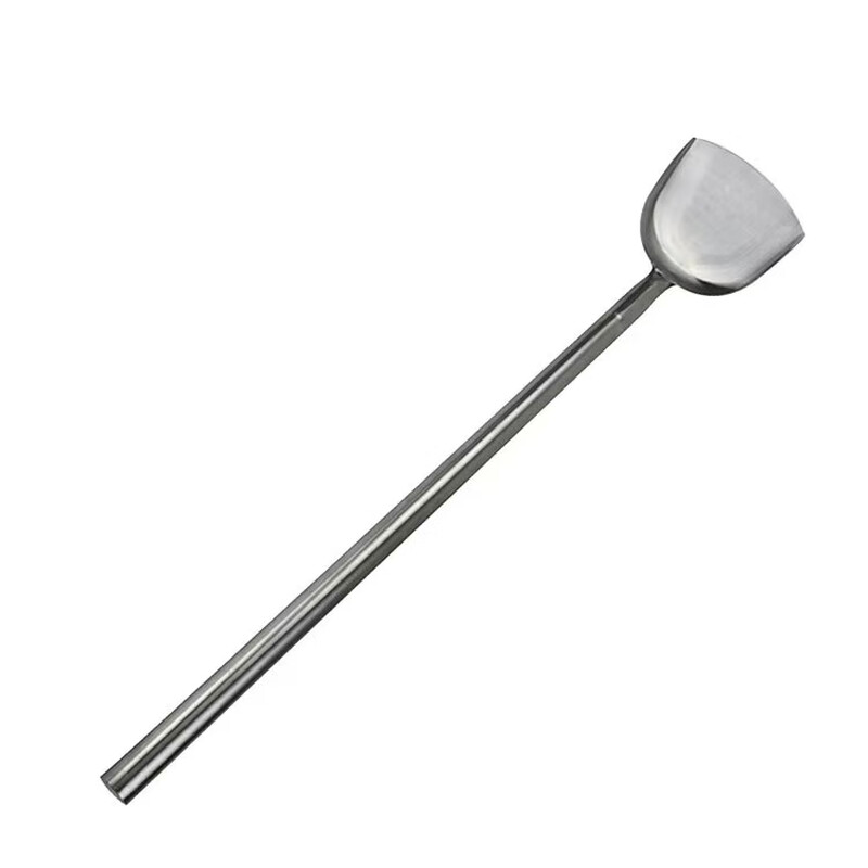 Danshizhiyuan Stainless Steel Large 8 Liang Cooking Spoon Solid Serving Spoon Extended Handle Chef Stir Fry Spoon Thickened Soup Ladle Water Ladle Spatula Spoon