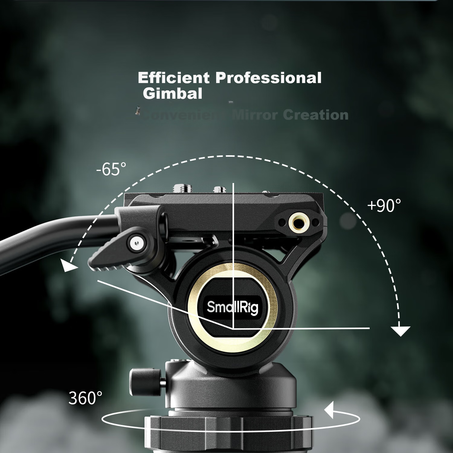 SmallRig 4420 AD-50 Carbon Fiber Tripod, Professional Lightweight Camera Birdie Stand, Hydraulic Damping Ball Head Support, Arm, Portable Photography Live Streaming Aluminum Alloy Tripod 6