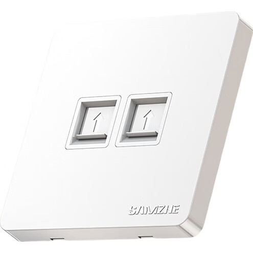 Панель сетевая SAMZHE ZWB-02, универсальная Cat5e/6/7, двухпозиционная, огнеупорная, для компьютерного зала