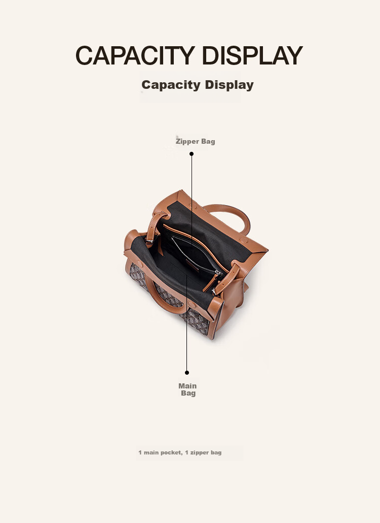 DISSONA Women's Handbag, Monogram Shoulder Bag, Tote Bag, Commuter Bag, Foldable Bag, Monogram Color 6