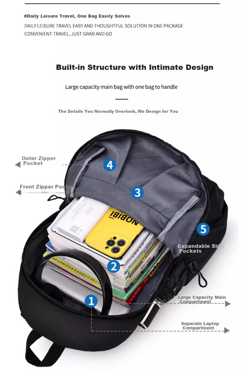 TonLion Backpack for Men, Large Capacity School Bag for Middle And High School Students, Lightweight Laptop Bag for College Students, Travel And Hiking Backpack for Wome 4