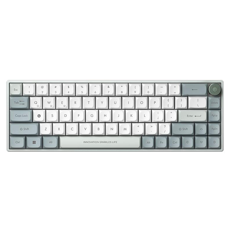 ASUS A-Dou Aromatic Mechanical Keyboard Bluetooth Wireless Dual-Mode Gaming Keyboard Aluminum Alloy Body PBT Dye-Sub Keycaps Multifunctional Aroma Knob Jasmine Green
