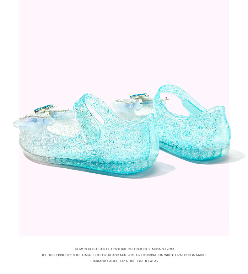 Barbie Summer Kids Sandals Girls Butterfly Jelly Shoes Girls Crystal Shoes DA7233 Light Purple Size 31 15