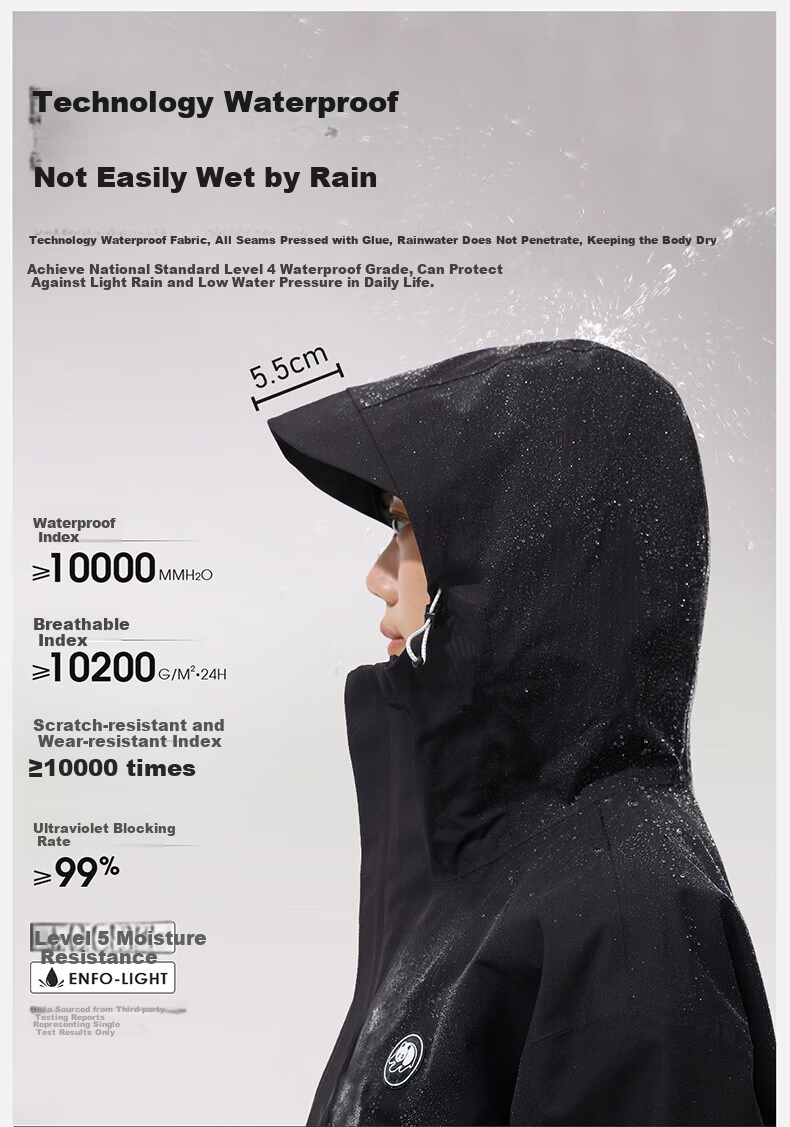 CAMEL Single-Layer Unisex Outdoor Jacket, New Spring Product, Waterproof Hard Shell Coat for Men And Wome 5