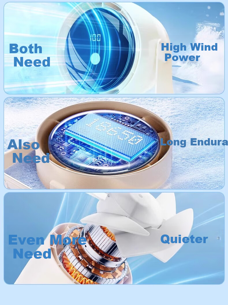 MINISO Desktop Fan Cooling Mini Ultra-Quiet Air Circulator Small Fan 2026 New Model Long Battery Life 3C Certified USB Plug-In Fan High Airflow for Student Dormitory Office 1 3