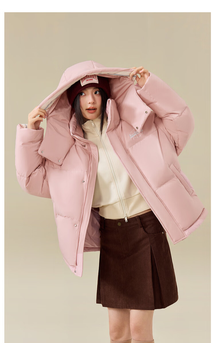SNOWFLYING 2025 Autumn New Unisex Couple Short Hooded Down Jacket Energetic Sporty Youth Puffer Trend 8