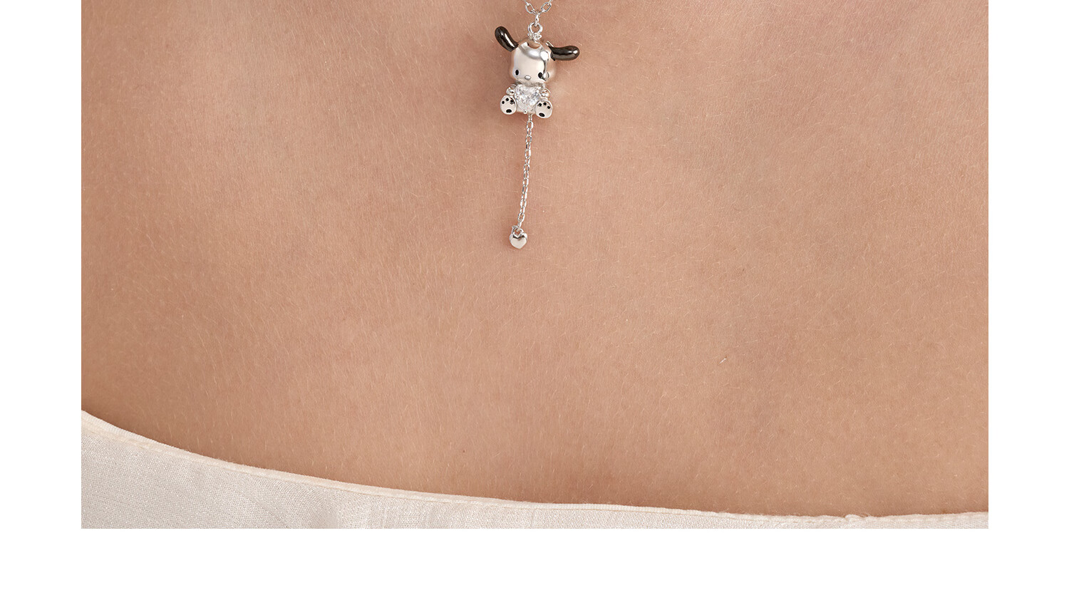 Chaosehui Sanrio Pochacco Necklace, Pure Silver Pendant, Birthday Gift for Women, Ladies' Luxury Present, 3229 6