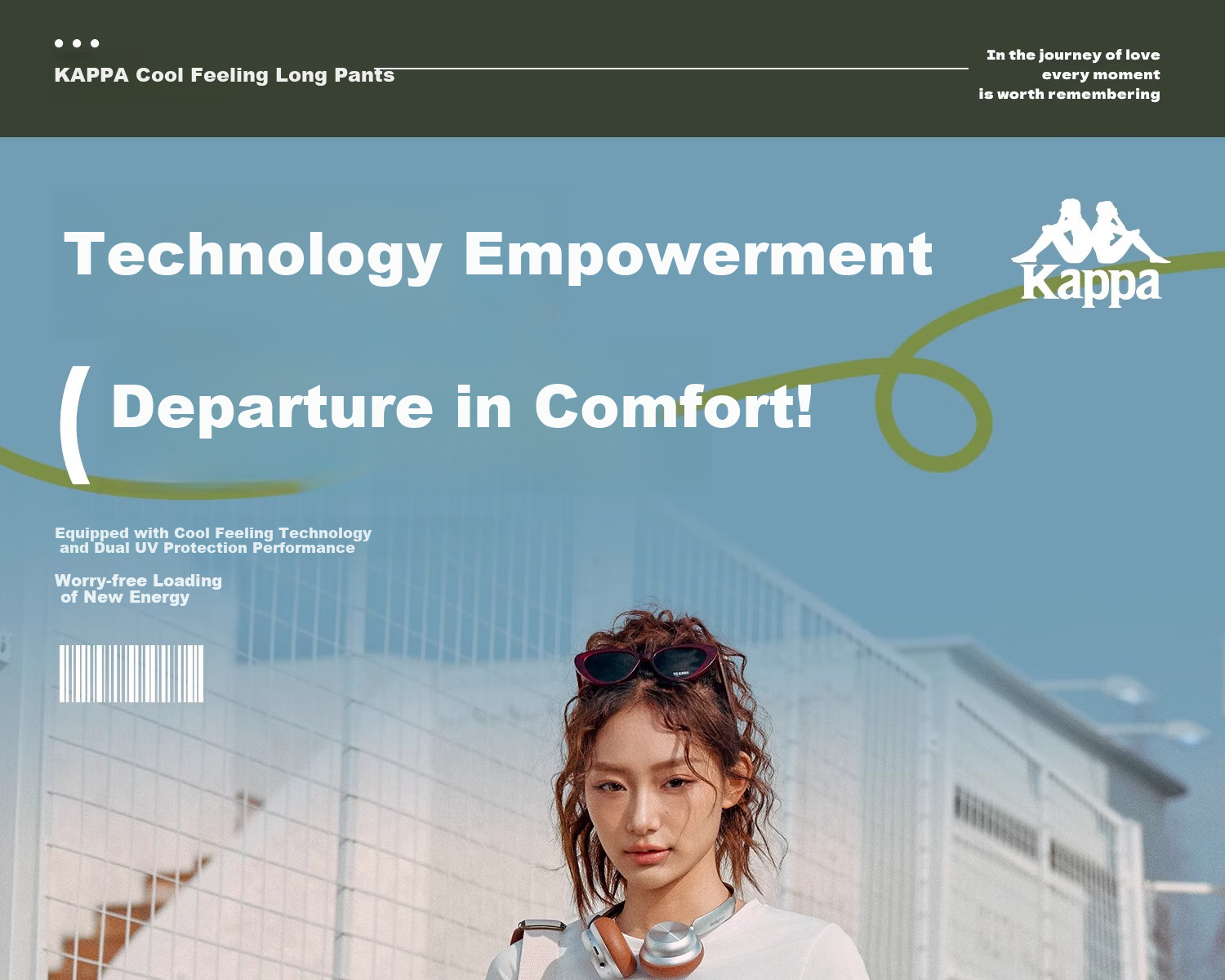 Kappa Back-To Summer 2025 New Sun Protection Sports Pants for Women, Cool-Feeling Straight-Leg Summer Trousers K0F42AK70D 1