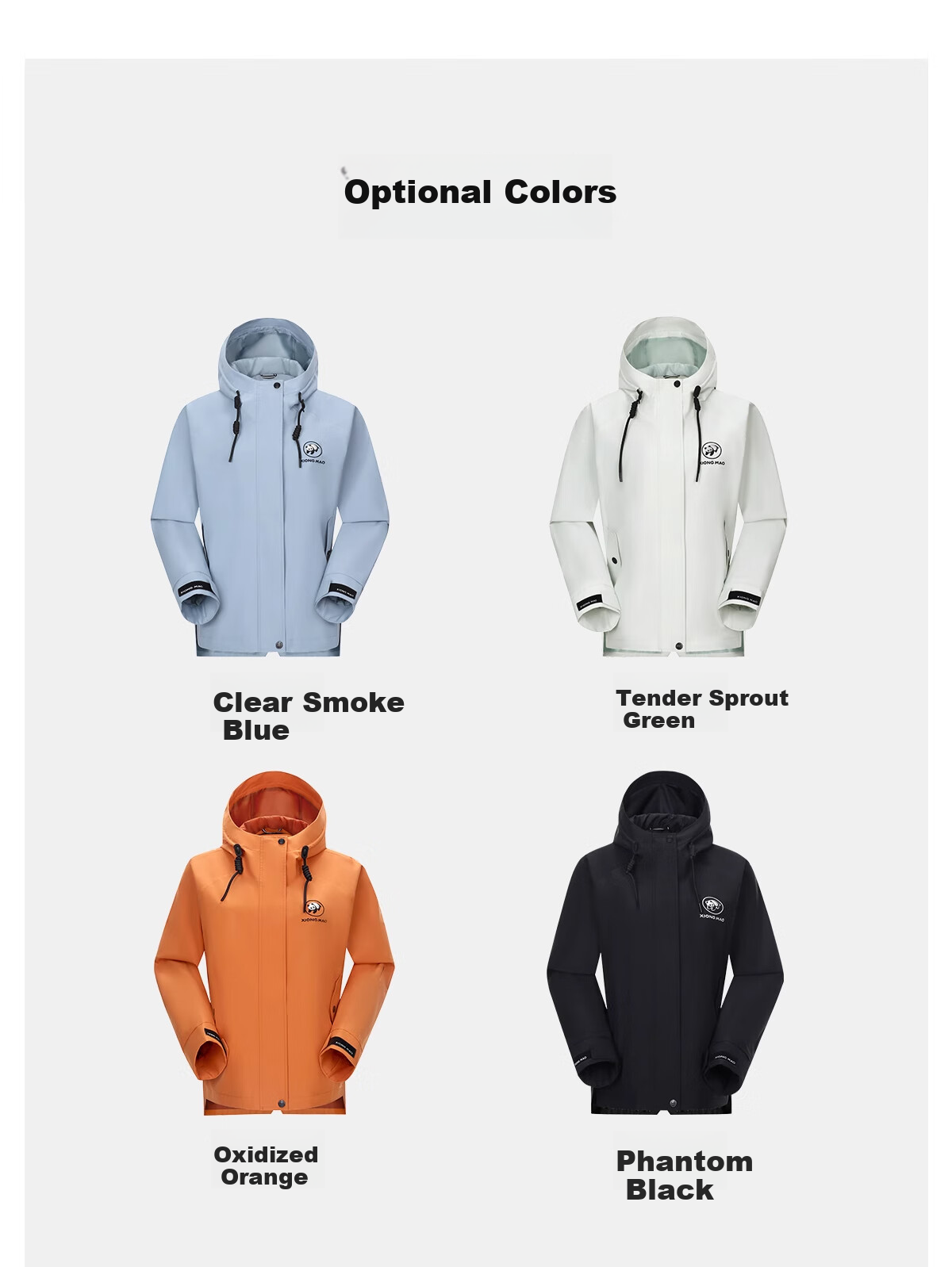 CAMEL Panda Series Women's Windbreaker Jacket, Outdoor Versatile Triple-Protection Hiking And Travel Coat B127 17