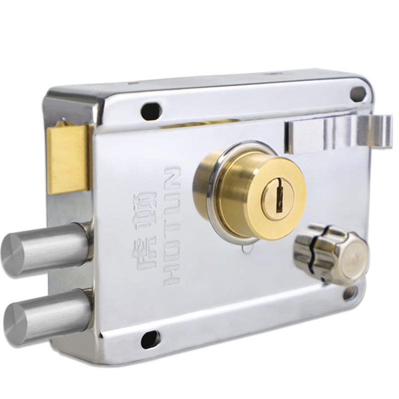 HOTUN Anti-Theft Door Lock, Exterior Door Lock, Old-Style Door Lock, Iron Door Lock, Wooden Door Lock, Interior And Exterior Door Lock, 9698 Left-Opening