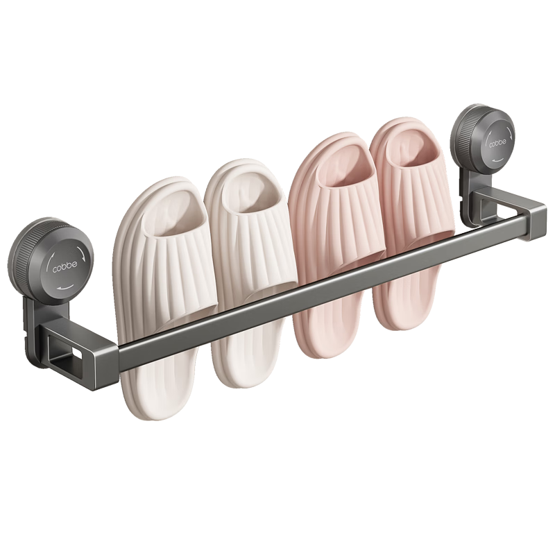 Cobbe Suction Cup Slipper Rack Bathroom No-Drill Wall-Mounted Shoe Storage Draining Organizer for Toilet