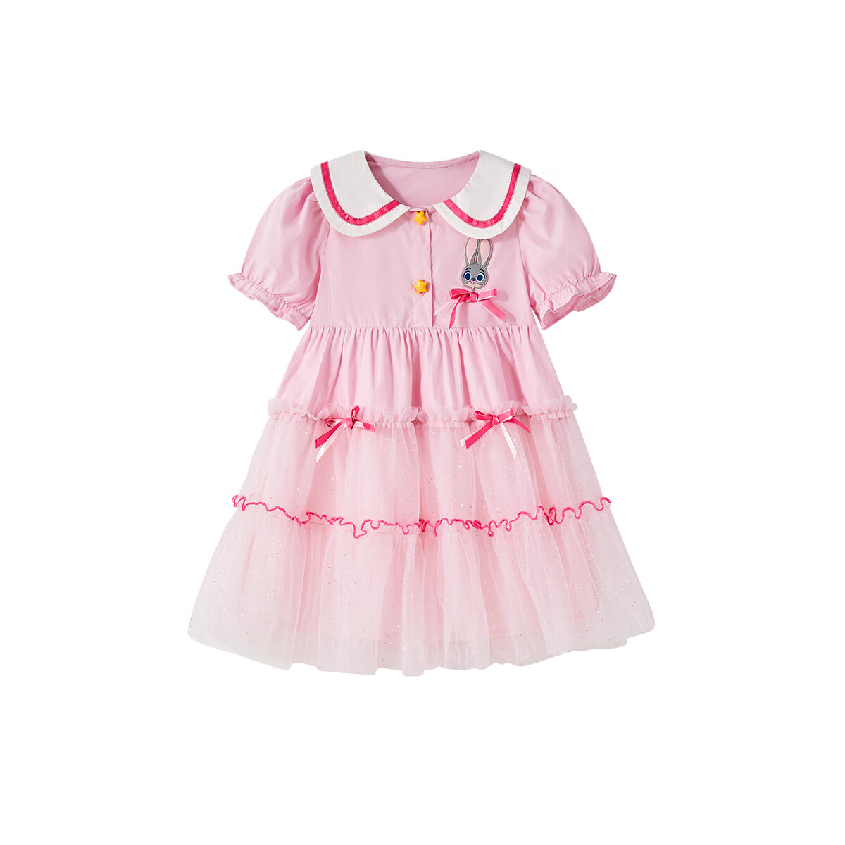 Disney Girls' Dress, Children's Summer Dress, 2026 New Style, Trendy Rabbit Police Officer, Kids' Princess Dress