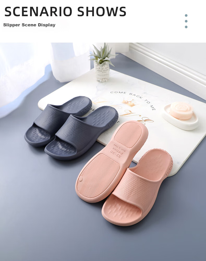 GUOLUOFEI Thick-Soled Couple Slippers, Bathroom Shower Sandals, Summer Non-Slip Home Shoes for Men And Women, Avocado Green, Size 39-40 7