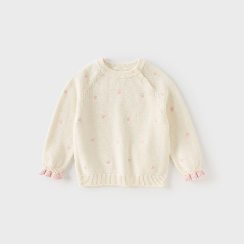DAVE & BELLA Kids Sweater Pullover Autumn Winter Girls Baby Long Sleeve Sweet Knit Top