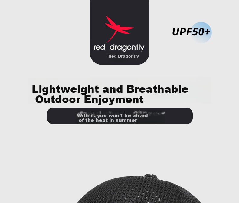 RED DRAGONFLY Hat for Men, Summer Sun Protection Baseball Cap, Outdoor Sports Quick-Dry Sun Hat, Face-Slimming Mesh Visor Cap for Wome 1