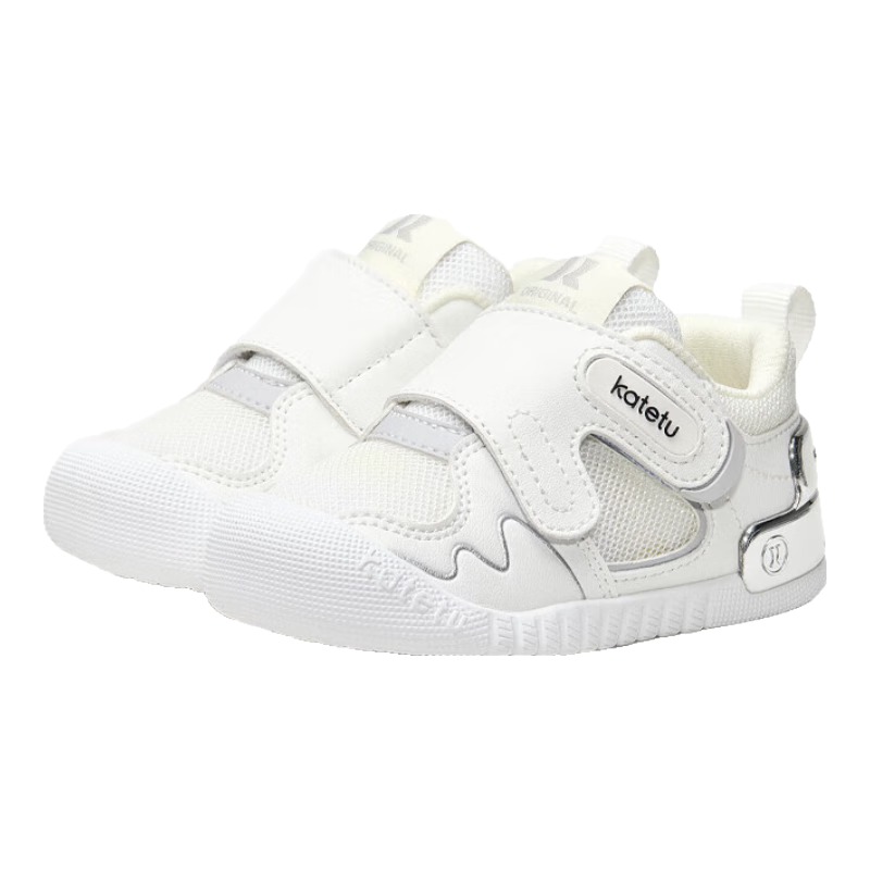 Katetu Toddler Shoes for Infants 1-3 Years Old, Functional Shoes for Kindergarten, White Sneakers for Spring, Breathable Mesh Baby Shoes X4AE018