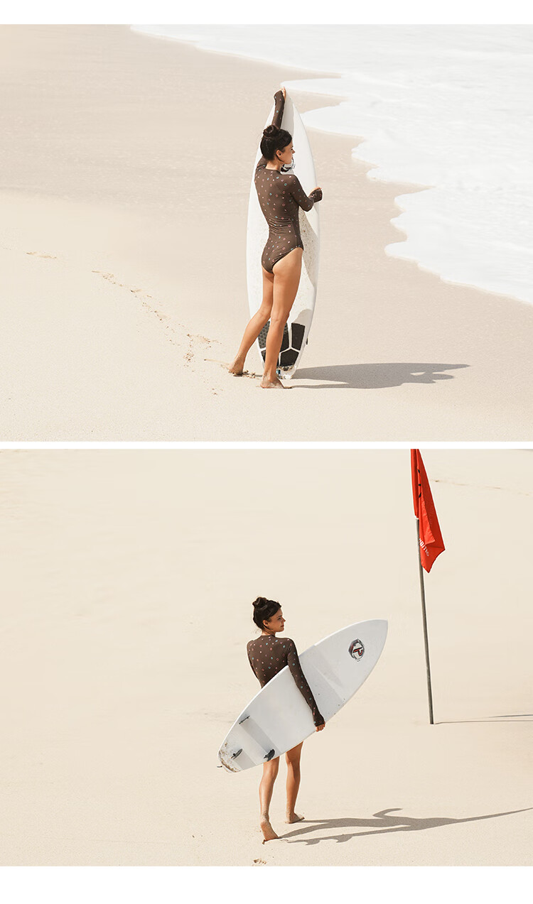 Atlanticbeach 2025 New Popular High-End Fashion Racing Swimsuit for Women, Sun Protection Long-Sleeve Surfing Swimwear, Slimming Tummy-Covering Desig 7