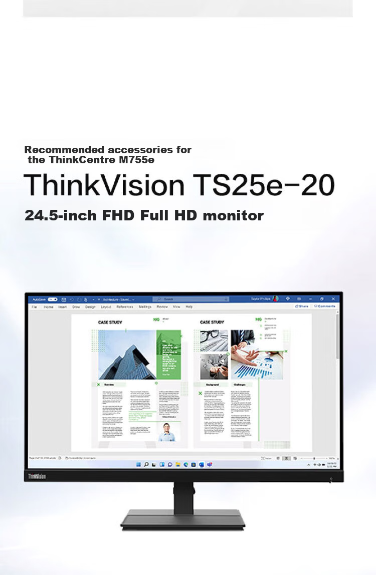 Lenovo ThinkCentre M770e Business Desktop Computer (Core Ultra5-225, 16GB DDR5, 512GB, WiFi6) Customized 9