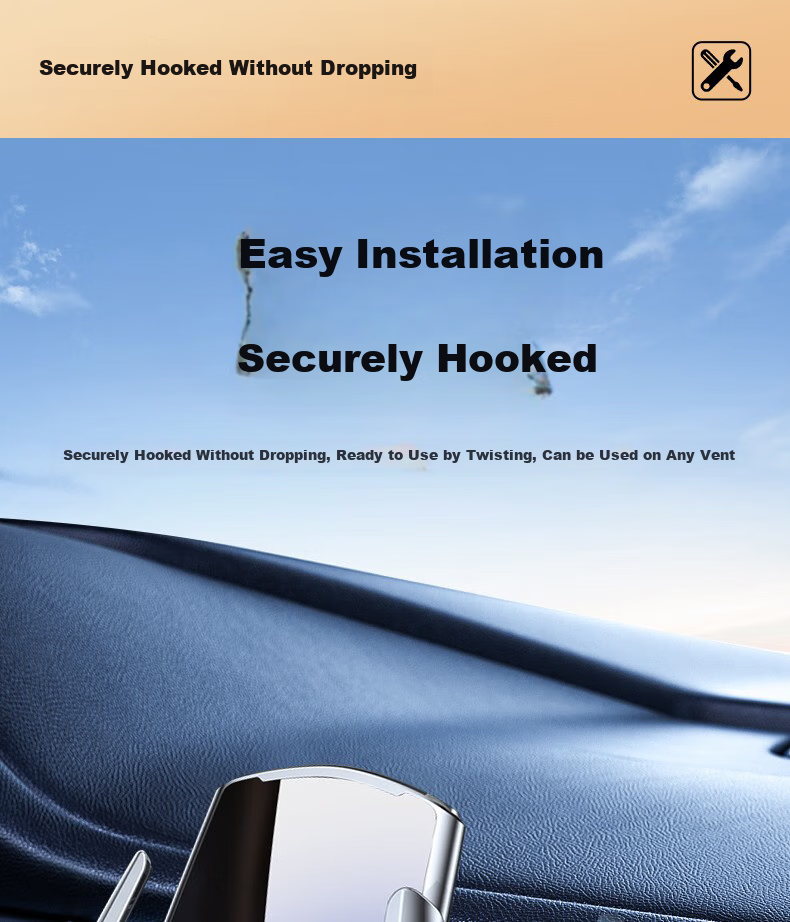 Huashi Car Phone Holder, Wireless Charging, Car Charger, Navigation Clip-On, Automatic Sensing Mount 13