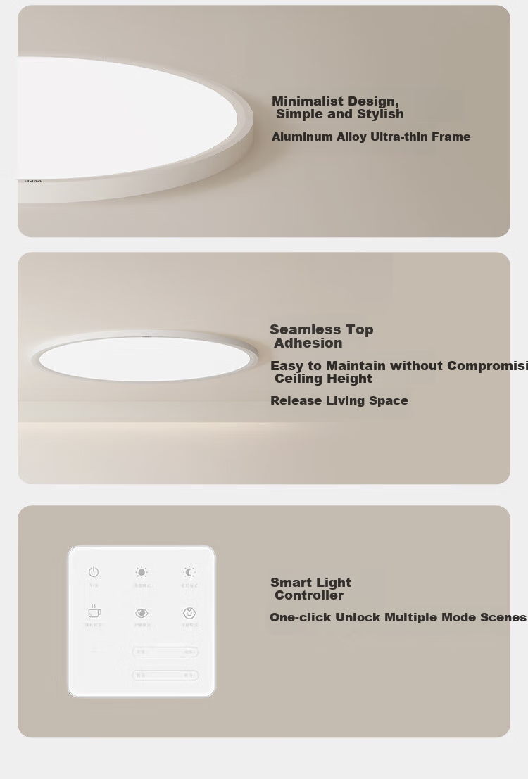 Haier Eye-Protection Ceiling Light, Full Spectrum Living Room Lamp, Simple Bedroom LED Lighting Fixture [Installation Included] 33