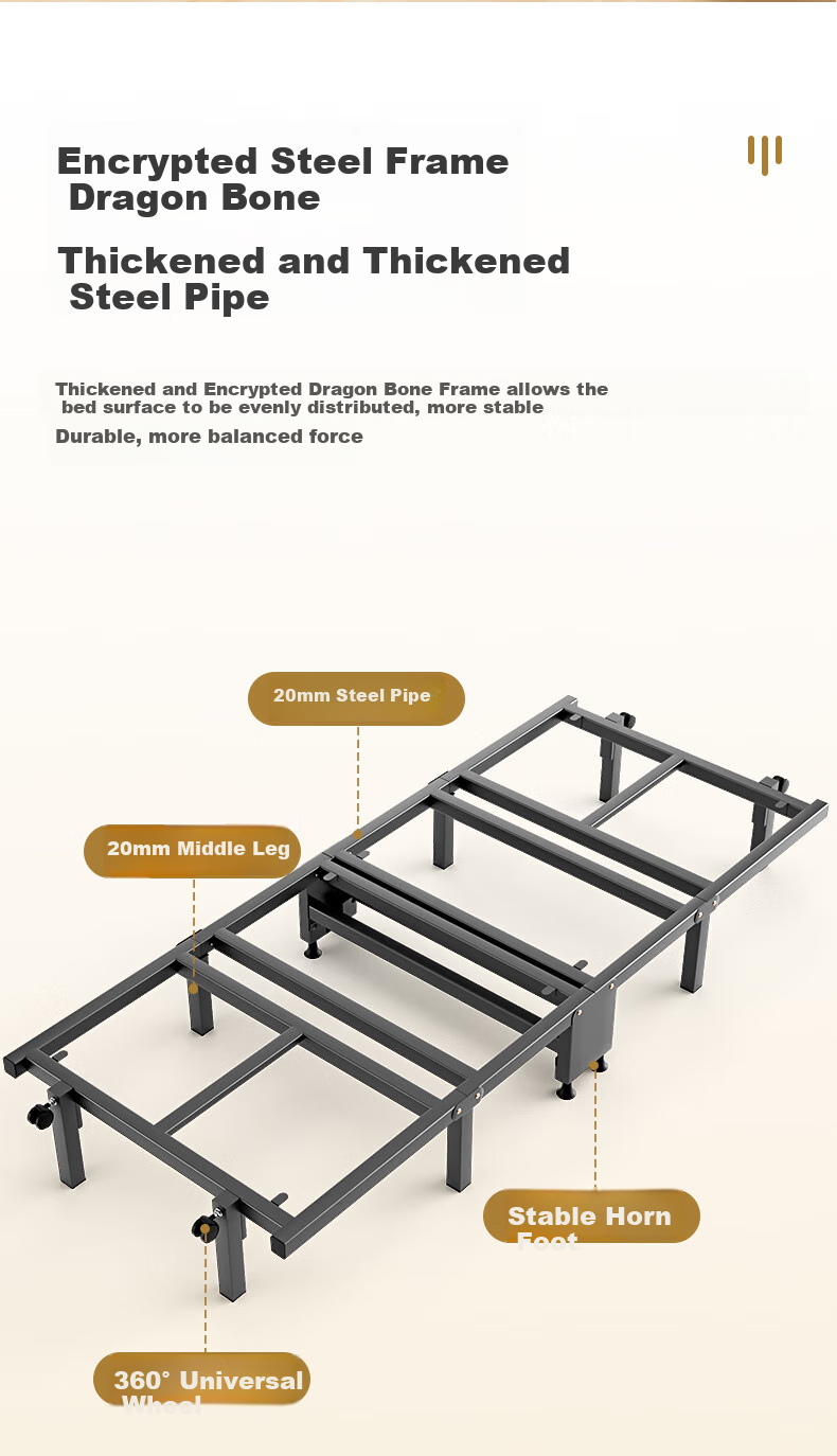Wenna Folding Bed, Single Nap Bed for Office, Accompanying Bed, Wooden Board Bed, Four-Fold Foam Bed, 70cm 8