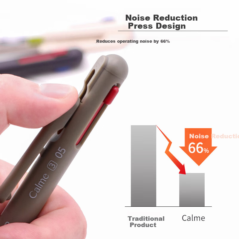 Pentel Sanzhe Yicheng Collaboration Medium Oil Pen 0.5mm, Business Office Multi-Functional Ballpoint Pen (Refill XBXS5-A), BXAC35W Pure White Barrel