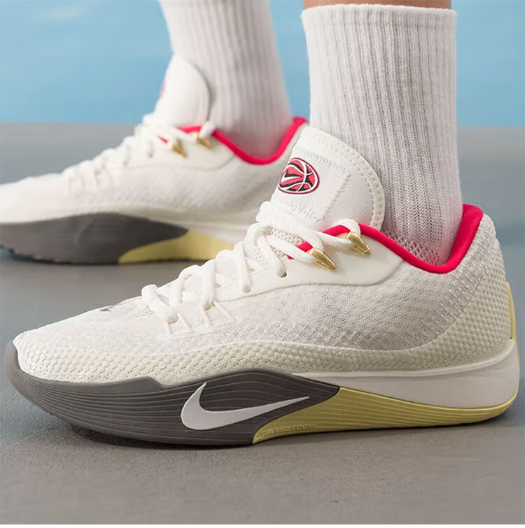 NIKE Men's Basketball Shoes, S.T. FLARE EP Sneakers, HF0232-002, Pearl White, Size 40.5 3