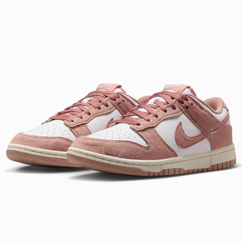 NIKE Women's Casual Shoes, Sneakers, DUNK Sports Shoes, IB4417-102, Pink And White, Size 38.5