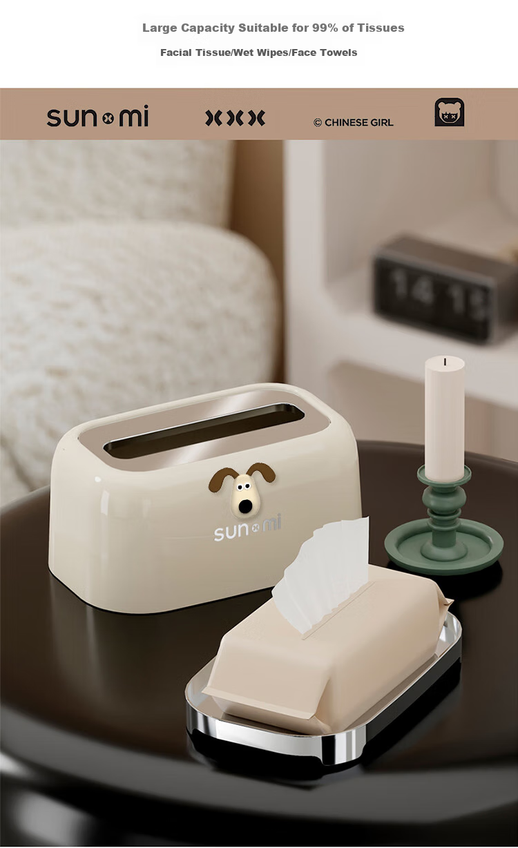Daisy Leaf Japanese Wall-Mounted Tissue Box, Face Towel Storage Box for Bathroom And Kitchen, Thickened Hanging Paper Towel Dispenser 3