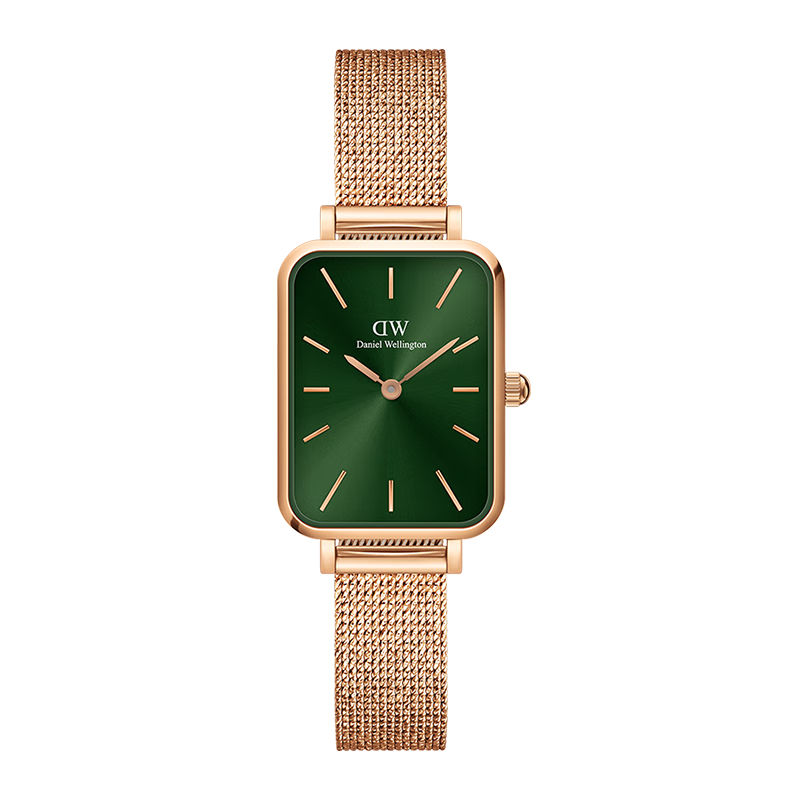 Daniel Wellington DW Women's Vintage Square Dial Small Green Quartz Watch Gift Box Birthday Present for Girlfriend DW445