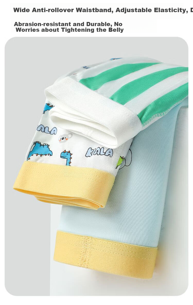 Bingxuemumian Children's Underwear for Boys, Summer Ice Silk, 10A Grade Antibacterial Pure Cotton Gusset, Boxer Briefs for Older Boys, Mid-Length Shorts 8