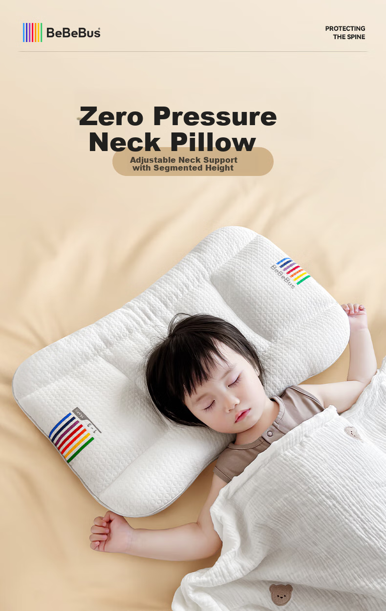Bebebus Children's Pillow for Ages 10 And Up, Youth Pillow with Separate Neck And Spine Support, Breathable And Washable, Suitable for Elementary School Students 2