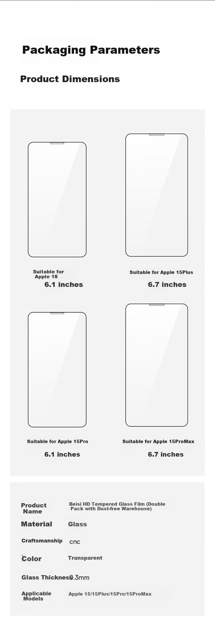 Baseus Tempered Glass Screen Protector for IPhone 14 Pro Max, Ultra-Ceramic Crystal Anti-Dust Shockproof Anti-Fingerprint Ultra-Thin Full Coverage Dust-Free Chamber HD Clear 2-Pack 14