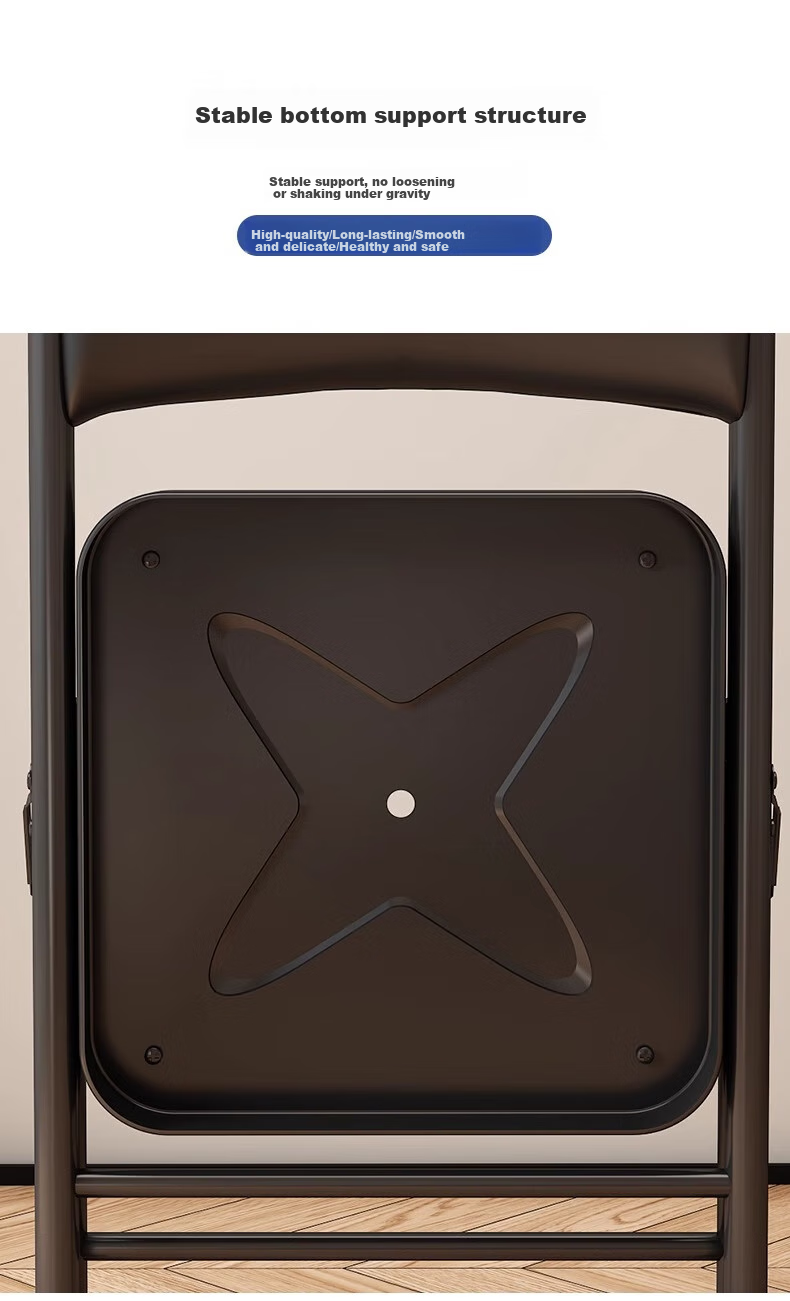 Qiyinge Folding Chair Stool Computer Chair Office Backrest Dining Chair Study Chair Portable Home Conference Training Mahjong Chair 15
